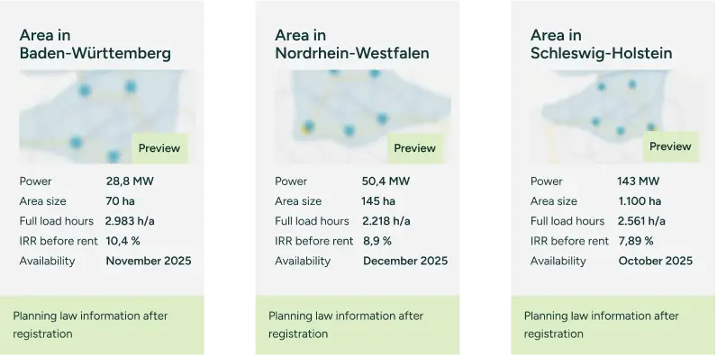 Caeli Marketplace datasheet with analysis overview of wind power locations.